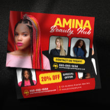 Red Hair & Beauty Salon Braider Hairstylist Wigs