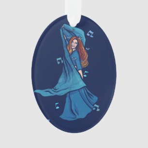 Red Hair Bly Dancer Art Belly tanzen Redhead Ornament