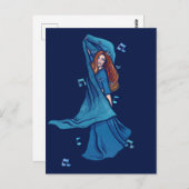 Red Hair Bly Dancer Art Belly tanzen Redhead Postkarte (Vorne/Hinten)