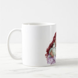 Red Hair Brown Girl Love Sea Turtle Kaffeetasse