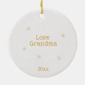 Red Hair Christmas Ballerina Keramik Ornament (Hinten)