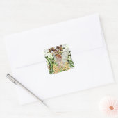 Red Hair Fairy Quadratischer Aufkleber (Umschlag)