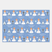 Red Hair First CommunityGirl Geschenkpapier Set (Vorderseite)