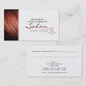 Red Hair Gold Stylist Salon Stellenkarte Terminkarte (Vorne/Hinten)