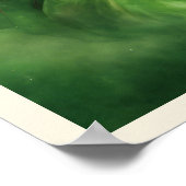 Red Hair Green Eyes Celtic Knot Fantasy Portrait Poster (Ecke)