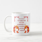 Red Hair Majestic Einicorn Personalisiert Kaffeetasse (Links)