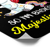 Red Hair Majestic Unicorn Funny Ginger Head Pride Poster (Ecke)