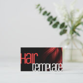 Red Hair Modern Neonbright Colors Frisör Visitenkarte (Stehend Vorderseite)