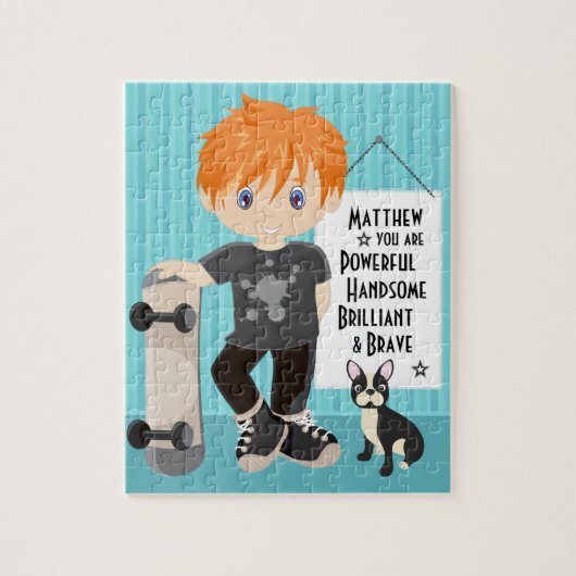 Red Hair Powerful and Brave Boy Jigsaw Puzzle (Vertikal)