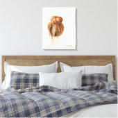 Red Hair Top Knot Bun Leinwanddruck (Insitu (Schlafzimmer))