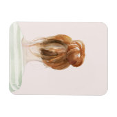Red Hair Top Knot Bun Magnet (Horizontal)