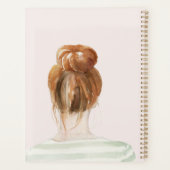 Red Hair Top Knot Bun Planer (Rückseite)