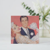 Red Haired Bride Wedding Save The Date (Stehend Vorderseite)