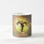 Red-Haired Dragon Girl Forest Portal Art Kaffeetasse (Mittel)