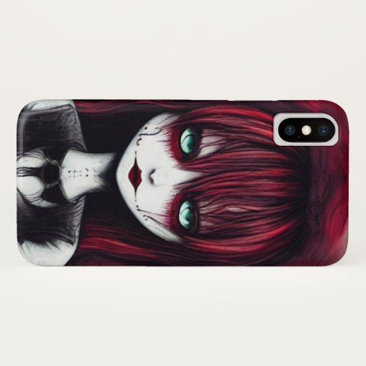 Red Haired Goth Girl Case-Mate iPhone Hülle (Rückseite (Horizontal))