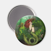 Red Haired Mermaid Magnet (Vorderseite/Rückseite)