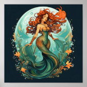 Red Haired Mermaid Poster (Vorne)