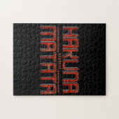 Red Hakuna Matata 3D Techno Star Design Puzzle (Horizontal)