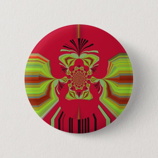 Red Hakuna Matata Muster Button (Vorderseite)