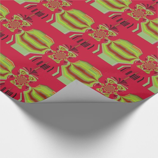 Red Hakuna Matata Muster Geschenkpapier (Ecke)