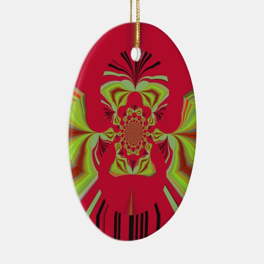 Red Hakuna Matata Muster Keramik Ornament (Rechts)