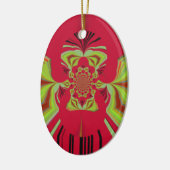 Red Hakuna Matata Muster Keramik Ornament (Links)