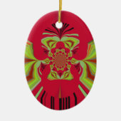 Red Hakuna Matata Muster Keramik Ornament (Vorne)