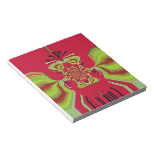 Red Hakuna Matata Muster Notizblock (angewinkelt)