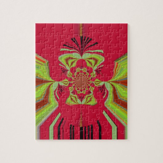 Red Hakuna Matata Muster Puzzle (Vertikal)