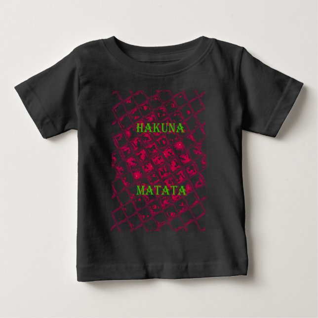 Red Hakuna Matata Style Baby T-shirt (Vorderseite)