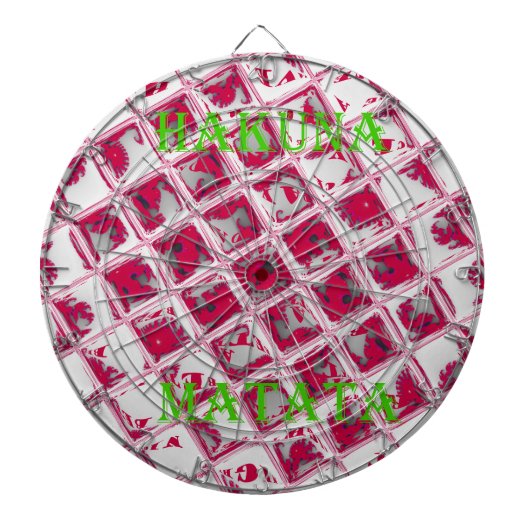 Red Hakuna Matata Style Dartscheibe (vorne)