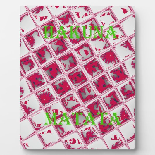 Red Hakuna Matata Style Fotoplatte (Vorderseite)