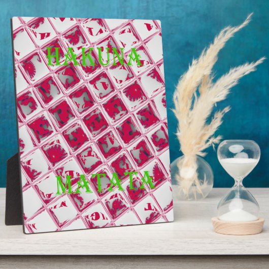 Red Hakuna Matata Style Fotoplatte (Seite)