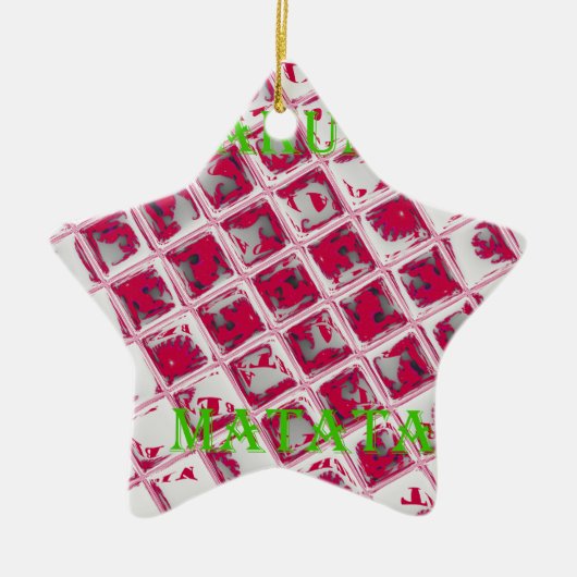 Red Hakuna Matata Style Keramik Ornament (Vorne)