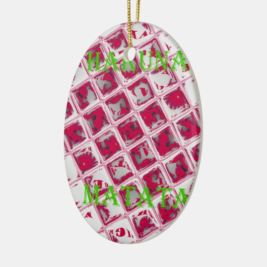 Red Hakuna Matata Style Keramik Ornament (Links)