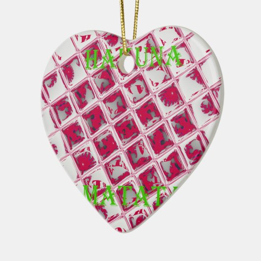 Red Hakuna Matata Style Keramikornament (Links)