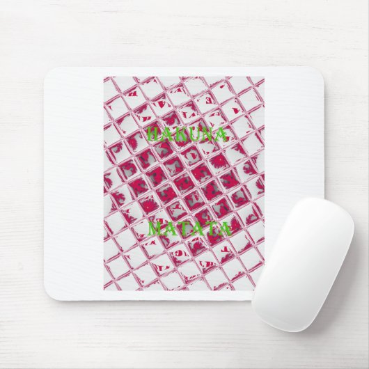 Red Hakuna Matata Style Mousepad (Mit Mouse)