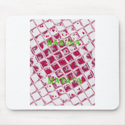 Red Hakuna Matata Style Mousepad (Vorne)