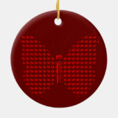Red Halloween Butterfly Keramikornament (Hinten)