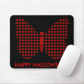 Red Halloween Butterfly Mousepad (Mit Mouse)