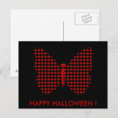Red Halloween Butterfly Postkarte (Vorne/Hinten)