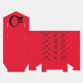 Red Halloween & Cat Design Geschenkschachtel (Ungefaltet)