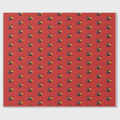 RED HALLOWEEN LINEN GESCHENKPAPIER (Flach)
