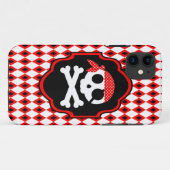 Red Halloween Pirate Goth Phone Case (Rückseite (Horizontal))