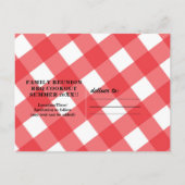 Red Hamburger Summer Cookie Barbecue GRILLEN Party Ankündigungspostkarte (Rückseite)