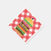 Red Hamburger Summer Cookie Barbecue GRILLEN Party Serviette (Ecke)