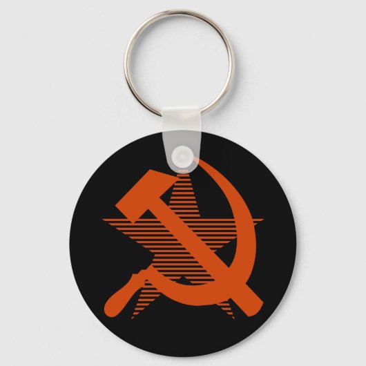 Red Hammer & Sickle Schlüsselanhänger (Vorderseite)