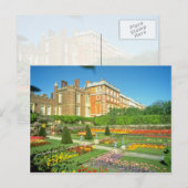 Red Hampton Court, Surrey, England Blume Postkarte (Vorne/Hinten)