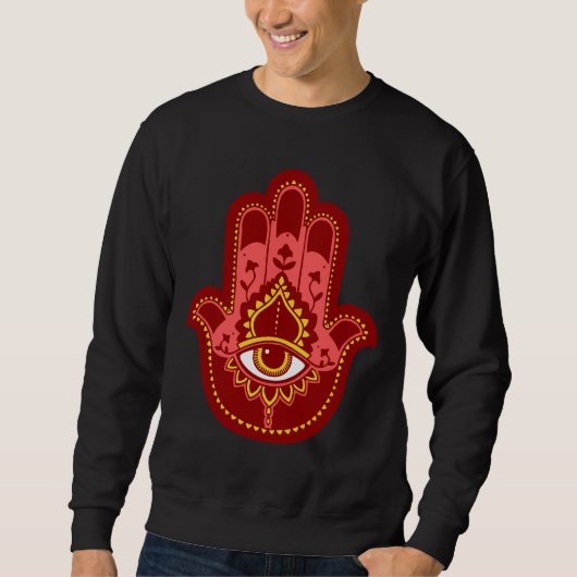 Red Hamsá Sweatshirt (Vorderseite)