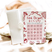 Red Hand Drawing Finden Sie die Bingo Baby Dusche Einladung